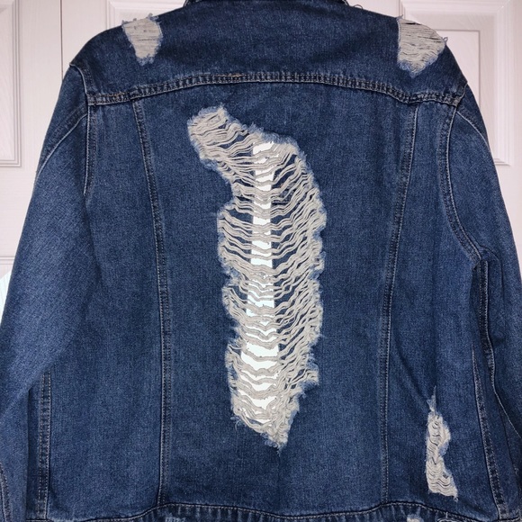 Distressed Jean Jacket - Picture 1 of 2